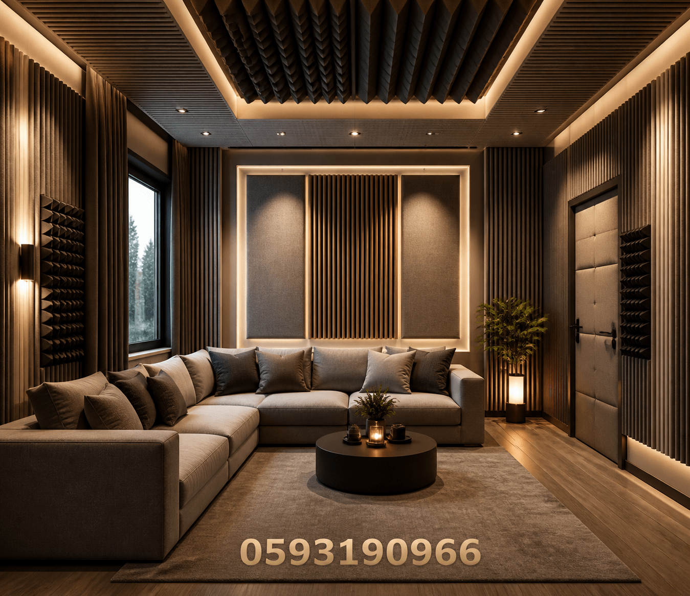 عزل صوت وحرارة لغرفة الديكور - مشروع ديكور في المنطقة الوسطى لدى ب…