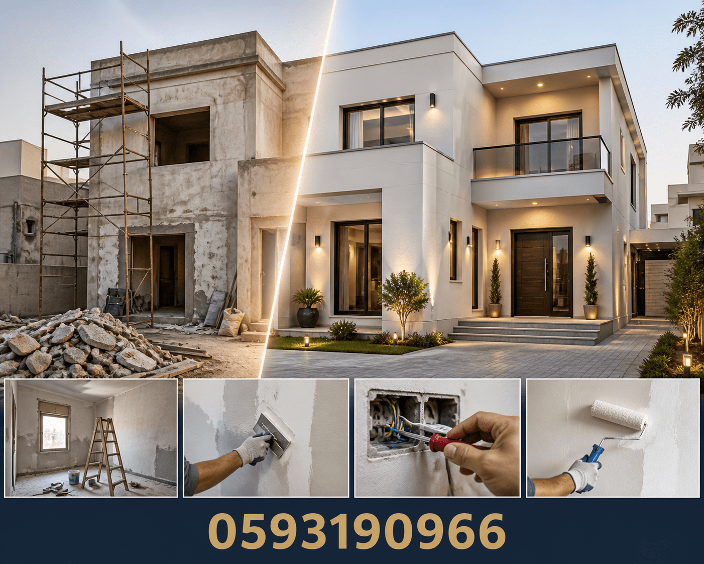مشروع ترميم وصيانة لمنزل خاص: - مشروع ترميم وصيانة في المنطقة الغر…