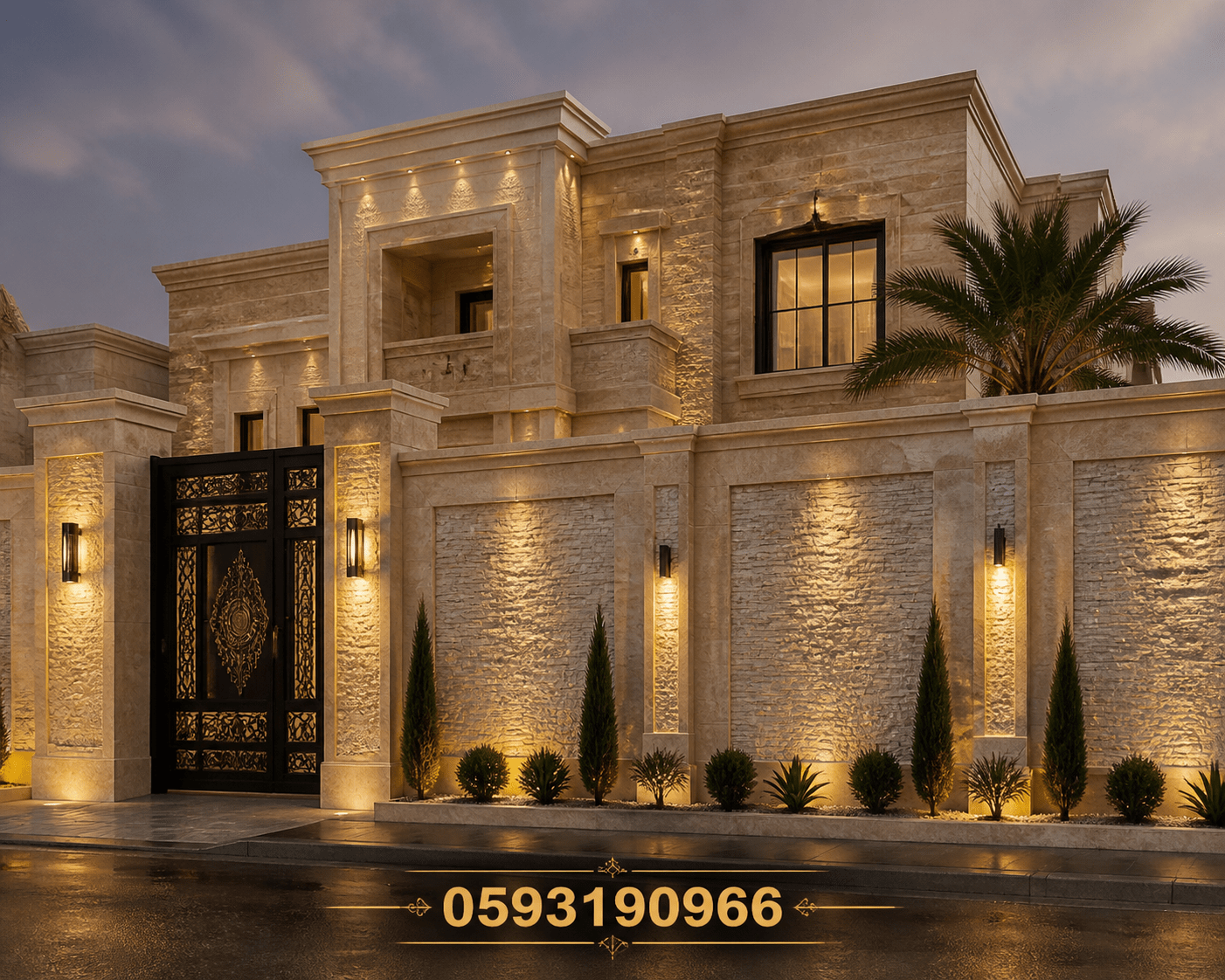 "تصميم واجهات حجرية جذابة للواجهة - مشروع ديكور في المنطقة الوسطى…