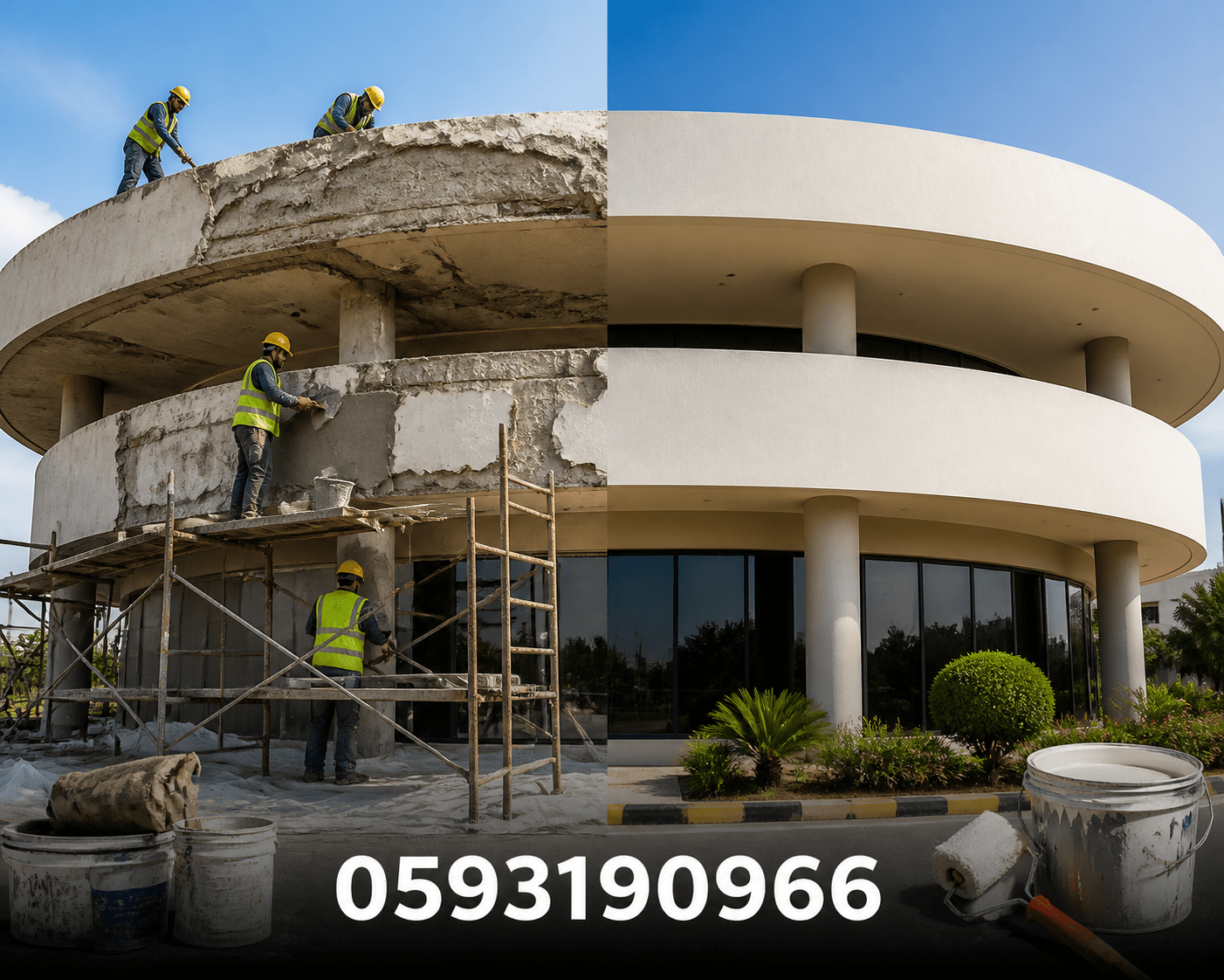 ترميم وصيانة الحزام الدائري وطلاء - مشروع ترميم وصيانة في المنطقة…