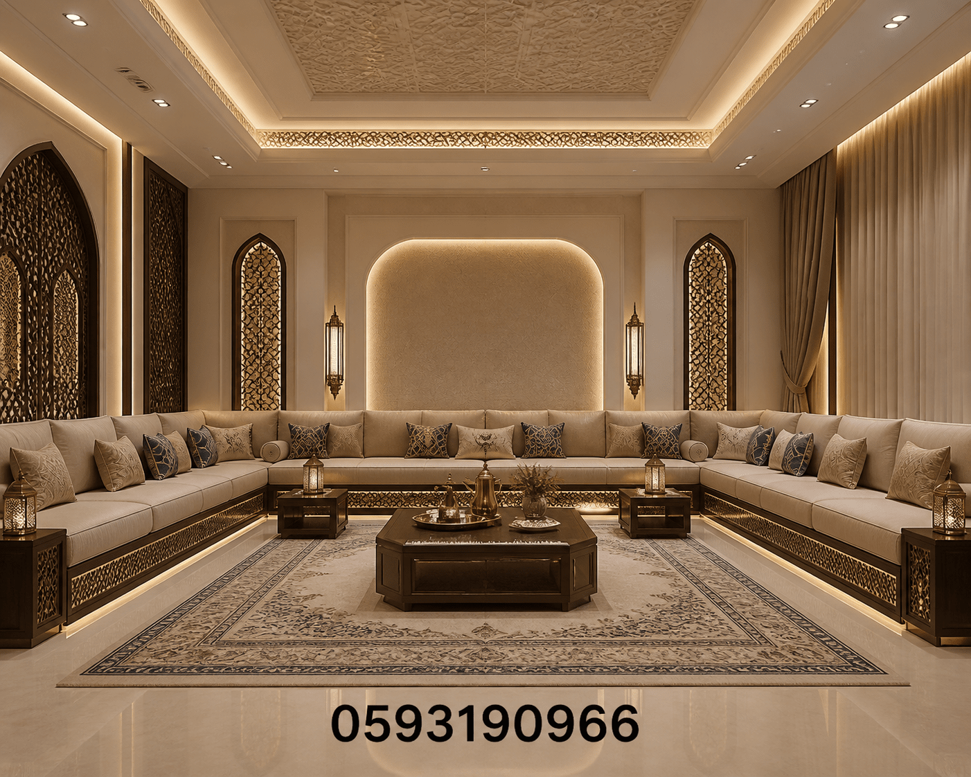أعمال ديكور وتصميم ديوانية بالمواصفات - مشروع ديكور في المنطقة ال…