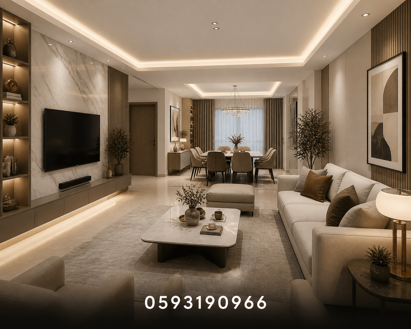 مشروع ديكور وتأثيث شقة سكنية - مشروع تشطيب في المنطقة الشرقية لدى…