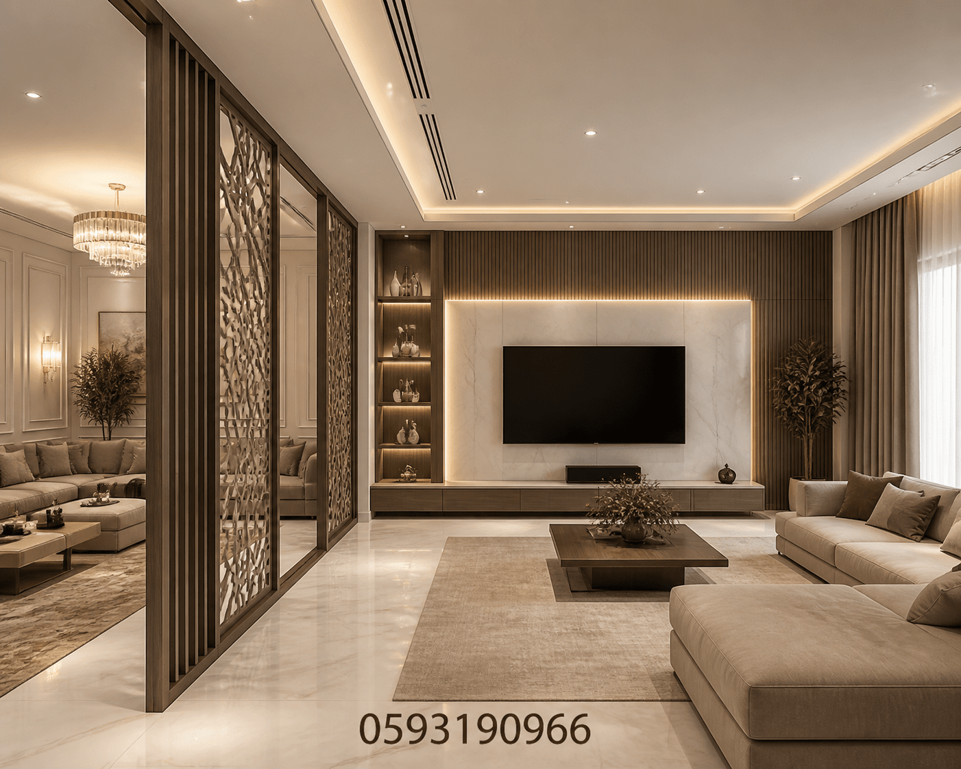 مشروع أعمال ديكور لفصل المجلس - مشروع ديكور في المنطقة الوسطى لدى…